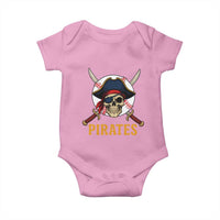 Pirates Baseball Baby Onesie Skeleton Sport Lover Gift - Wonder Print Shop