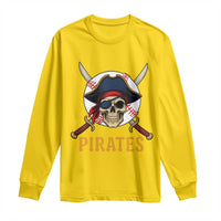 Pirates Baseball Long Sleeve Shirt Skeleton Sport Lover Gift - Wonder Print Shop