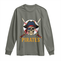 Pirates Baseball Long Sleeve Shirt Skeleton Sport Lover Gift - Wonder Print Shop