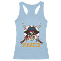 Pirates Baseball Racerback Tank Top Skeleton Sport Lover Gift - Wonder Print Shop