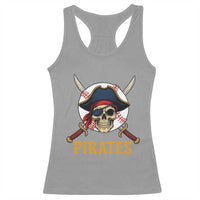 Pirates Baseball Racerback Tank Top Skeleton Sport Lover Gift - Wonder Print Shop