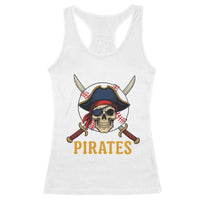 Pirates Baseball Racerback Tank Top Skeleton Sport Lover Gift - Wonder Print Shop
