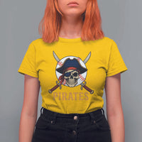 Pirates Baseball T Shirt For Women Skeleton Sport Lover Gift - Wonder Print Shop