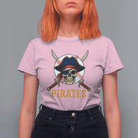 Pirates Baseball T Shirt For Women Skeleton Sport Lover Gift - Wonder Print Shop