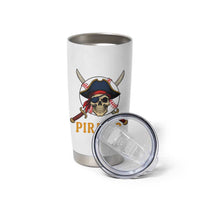 Pirates Baseball Tumbler Cup Skeleton Sport Lover Gift