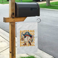 Funny Pirate Baseball Garden Flag Sport Lover Gift - Wonder Print Shop