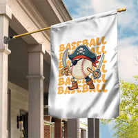 Funny Pirate Baseball Garden Flag Sport Lover Gift - Wonder Print Shop