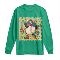 Funny Pirate Baseball Long Sleeve Shirt Sport Lover Gift - Wonder Print Shop