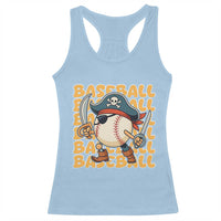 Funny Pirate Baseball Racerback Tank Top Sport Lover Gift - Wonder Print Shop