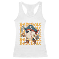 Funny Pirate Baseball Racerback Tank Top Sport Lover Gift - Wonder Print Shop