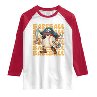 Funny Pirate Baseball Raglan Shirt Sport Lover Gift - Wonder Print Shop