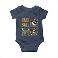 Funny Pirate Skeleton Baseball Baby Onesie Sports Lover Gifts - Wonder Print Shop