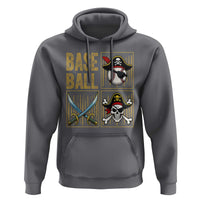 Funny Pirate Skeleton Baseball Hoodie Sports Lover Gifts - Wonder Print Shop