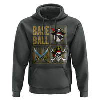 Funny Pirate Skeleton Baseball Hoodie Sports Lover Gifts - Wonder Print Shop