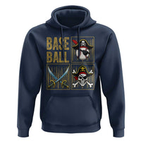 Funny Pirate Skeleton Baseball Hoodie Sports Lover Gifts - Wonder Print Shop