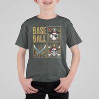 Funny Pirate Skeleton Baseball T Shirt For Kid Sports Lover Gifts - Wonder Print Shop