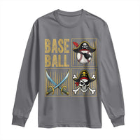 Funny Pirate Skeleton Baseball Long Sleeve Shirt Sports Lover Gifts - Wonder Print Shop
