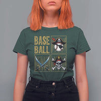 Funny Pirate Skeleton Baseball T Shirt For Women Sports Lover Gifts - Wonder Print Shop