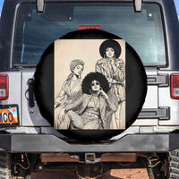 Vintage 70s Afro Queen Black Girl Pride Fashion Spare Tire Cover