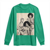 Vintage 70s Afro Queen Black Girl Pride Fashion Long Sleeve Shirt