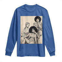 Vintage 70s Afro Queen Black Girl Pride Fashion Long Sleeve Shirt