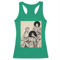Vintage 70s Afro Queen Black Girl Pride Fashion Racerback Tank Top