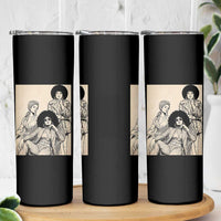 Vintage 70s Afro Queen Black Girl Pride Fashion Skinny Tumbler