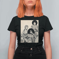 Vintage 70s Afro Queen Black Girl Pride Fashion T Shirt For Women