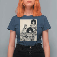 Vintage 70s Afro Queen Black Girl Pride Fashion T Shirt For Women