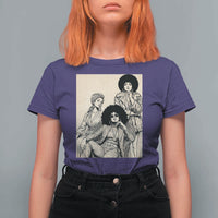 Vintage 70s Afro Queen Black Girl Pride Fashion T Shirt For Women