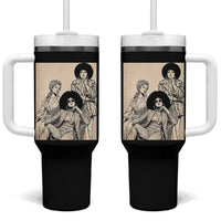 Vintage 70s Afro Queen Black Girl Pride Fashion Tumbler With Handle