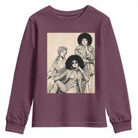 Vintage 70s Afro Queen Black Girl Pride Fashion Youth Sweatshirt