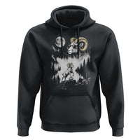 Cool Ram Wearing Sunglasses Moon Nature Vintage Graphic Hoodie