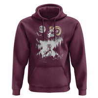 Cool Ram Wearing Sunglasses Moon Nature Vintage Graphic Hoodie