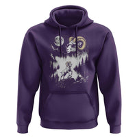 Cool Ram Wearing Sunglasses Moon Nature Vintage Graphic Hoodie