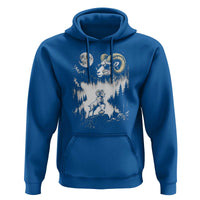 Cool Ram Wearing Sunglasses Moon Nature Vintage Graphic Hoodie