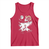 Cool Ram Wearing Sunglasses Moon Nature Vintage Graphic Tank Top