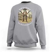 Hold On Partner I Am Overstimulated Sweatshirt Funny Cowboy Frog - Wonder Print Shop