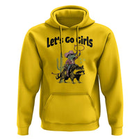 Cowboy Frog Riding Raccoon Hoodie Let's Go Girls - Wonder Print Shop