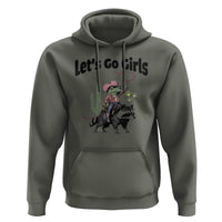 Cowboy Frog Riding Raccoon Hoodie Let's Go Girls - Wonder Print Shop