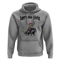 Cowboy Frog Riding Raccoon Hoodie Let's Go Girls - Wonder Print Shop