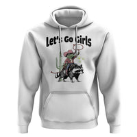 Cowboy Frog Riding Raccoon Hoodie Let's Go Girls - Wonder Print Shop