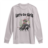 Cowboy Frog Riding Raccoon Long Sleeve Shirt Let's Go Girls - Wonder Print Shop