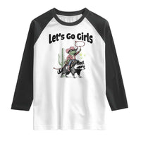 Cowboy Frog Riding Raccoon Raglan Shirt Let's Go Girls - Wonder Print Shop