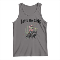 Cowboy Frog Riding Raccoon Tank Top Let's Go Girls - Wonder Print Shop