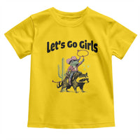 Cowboy Frog Riding Raccoon Toddler T Shirt Let's Go Girls - Wonder Print Shop