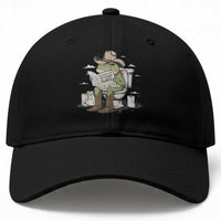 Funny Cowboy Frog Baseball Cap Not Now Partner My Tummy Hurts