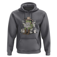 Funny Cowboy Frog Hoodie Not Now Partner My Tummy Hurts - Wonder Print Shop