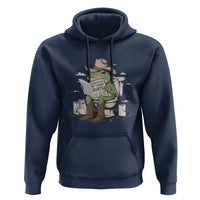 Funny Cowboy Frog Hoodie Not Now Partner My Tummy Hurts - Wonder Print Shop