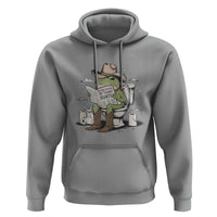 Funny Cowboy Frog Hoodie Not Now Partner My Tummy Hurts - Wonder Print Shop